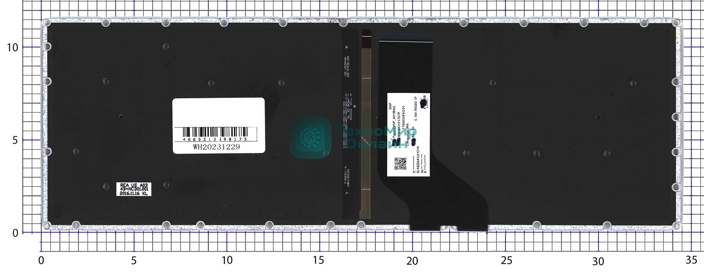 Клавиатура для ноутбука Acer Aspire 7 A717-72 черная