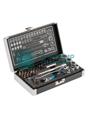 Набор бит Gross 11625 и головок торцевых 1/4'' карданный ключ трещотка адаптер s2 37 шт.