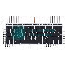 Клавиатура для ноутбука HP Elitebook 840 G5 черная с серебристой рамкой и подсветкой