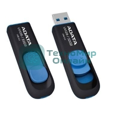Флешка USB ADATA UV128 (AUV128-128G-RBE), 128Gb, USB 3.0, R/W 100/30, черный/синий