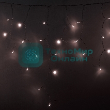 Гирлянда Neon-night Айсикл (бахрома) светодиодный, 4,8 х 0,6 м, прозрачный провод, диоды теплый белый, 176 LED