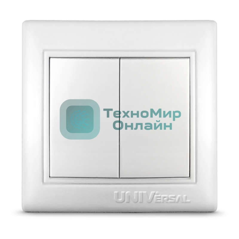 Выключатель 2-кл. СП Севиль 10А IP20 белый Universal С0023