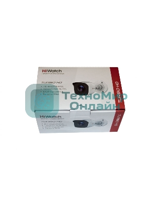 Видеокамера HiWatch DS-T200 (2.8 мм) (2Mp, HD-TVI, уличная) 2Мп уличная цилиндрическая HD-TVI камера с ИК-подсветкой до 20м 1/2.7