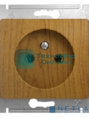 Механизм розетки 1-м СП Glossa 16А IP20 без заземл. дер. дуб SchE GSL000541