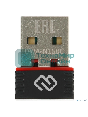 Сетевой адаптер Wi-Fi Digma DWA-N150C N150 USB 2.0 (ант.внутр.) 1ант. (упак.:1шт)