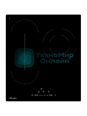 Варочная панель Monsher MHE 45, Hi-Light, 45 см, 9 уровней мощности, Stop and Go, автоматическое отключение, таймер, индикатор остаточного тепла, сенсорное/слайдерное управление, черный