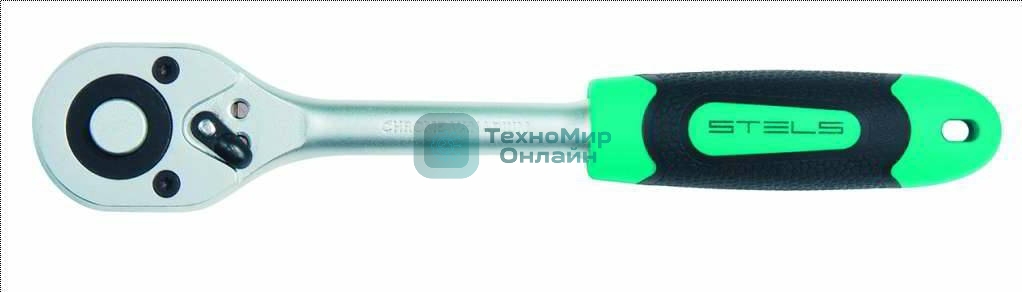 Ключ Stels 14025 трещотка 1/4'' 72 зуба с быстрым сбросом crv