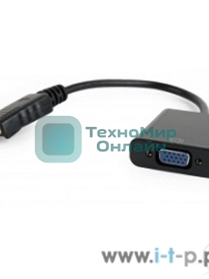 Переходник DisplayPort - VGA Cablexpert A-DPM-VGAF-02, 20M/15F, кабель 15 см, пакет