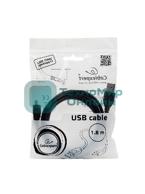 Кабель Gembird PRO USB 2.0 для соед. 1.8м А-miniB (5 pin) позол.конт., пакет