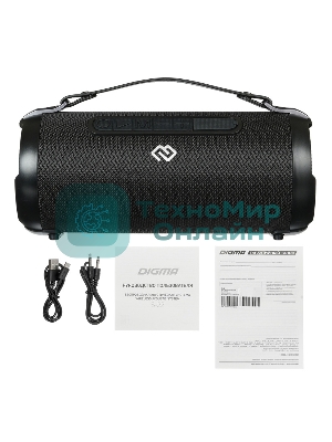 Колонка портативная Digma S-22 черный 15W 1.0 BT 1500mAh