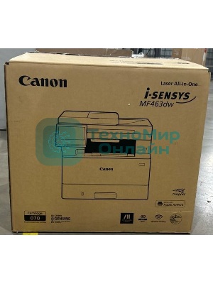 (Из ремонта, рабочий, гарантия 7 дней) МФУ лазерное Canon i-SENSYS MF463dw, A4, ч/б, печ. до 40 стр/мин., скан. до 38 стр/мин. (ч/б) 13 стр/мин. (цвет), 1200 x 1200 dpi (печать) 600x600dpi (скан.), USB, RJ-45, Wi-Fi