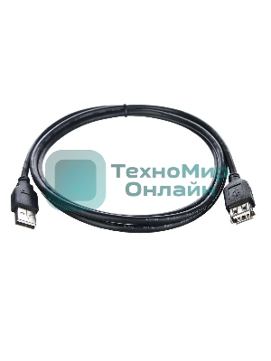 Кабель-удлинитель TELECOM USB2.0 Am-->Af 1,5 м черный TUS6990-1.5M