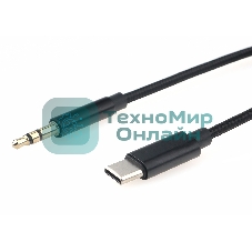 Кабель-переходник USB Cablexpert CCAB-CM35M-1M-B, Type-C/Jack3.5, Mobile, 1м, черный, коробка