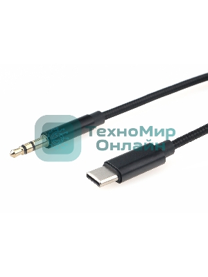 Кабель-переходник USB Cablexpert CCAB-CM35M-1M-B, Type-C/Jack3.5, Mobile, 1м, черный, коробка