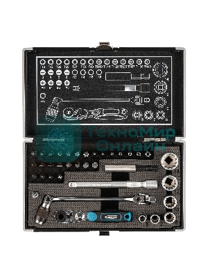 Набор бит Gross 11625 и головок торцевых 1/4'' карданный ключ трещотка адаптер s2 37 шт.