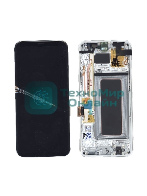 Дисплей для Samsung Galaxy S8 Plus SM-G955F черный c серебристой рамкой
