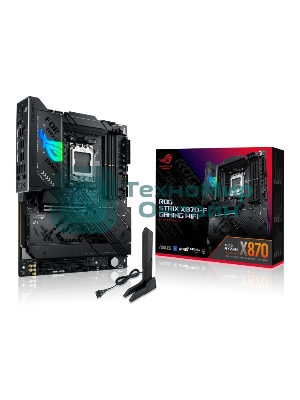 Материнская плата ASUS ROG STRIX X870-F GAMING WIFI, AM5, AMD X870, 4xDDR5, 2xSATA, 4xM.2, 1xPCI-E 5.0 x16, 1xPCI-E 4.0 x4, 1xHDMI, 1xDP, 2xUSB-C USB4, 1xUSB-C 10Gbps, 5xUSB-A 10Gbps, 4xUSB-A 5Gbps, 1x 2.5Gb LAN, 2x3.5 мм, 7.1, ATX