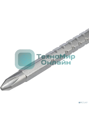 Отвертка реверсивная комбинированная Rexant двухсторонний стержень 120 мм (крестовая PH 2, шлицевая SL 6 мм), двухкомпонентная рукоятка