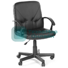 Кресло компьютерное OLSS Чип 365 Ультра черный экокожа Крестовина 