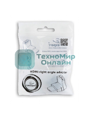 Переходник HDMI-HDMI Cablexpert A-HDMI270-FML, 19F/19M, угловой соединитель 270 градусов, золотые разъемы, пакет