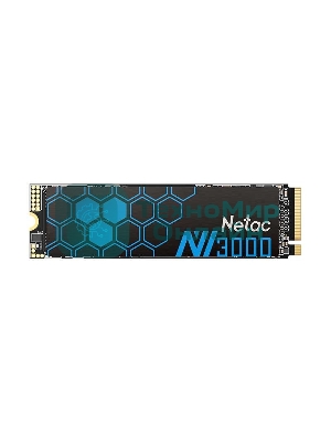 Накопитель SSD Netac NV3000, 500Gb, PCIe 3.0 x4, M.2 2280, NVMe, R/W 3000/2100, с радиатором