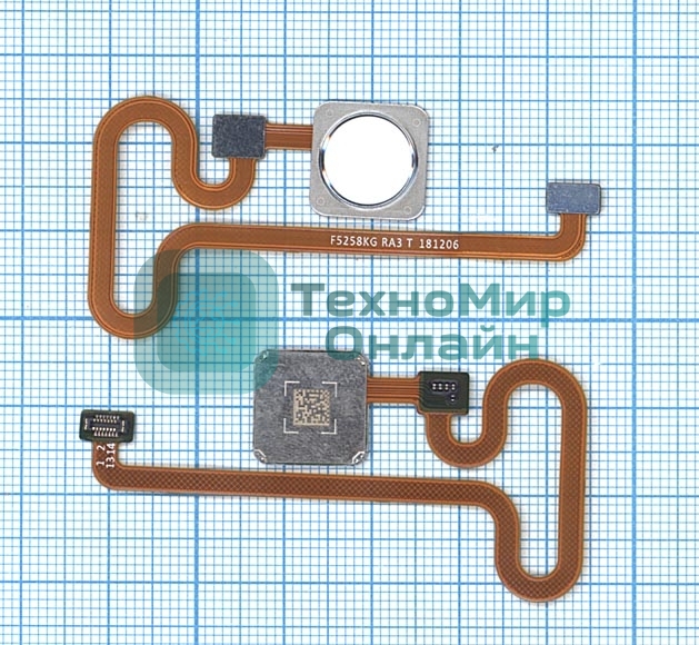 Шлейф со сканером отпечатка пальца для Xiaomi Mi Mix 2s белый