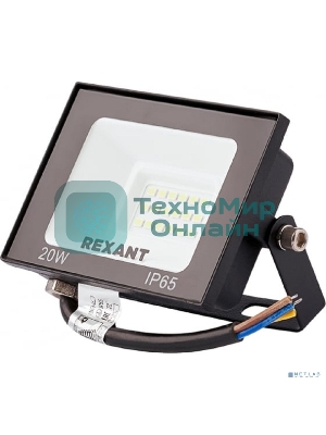 Прожектор Rexant СДО 20 Вт 1600 Лм 4000 K черный корпус