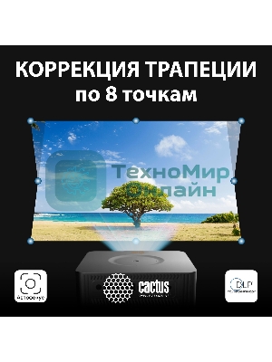 Проектор Cactus CS-M1.SG DLP 9600Lm (1920x1080) 200000:1 ресурс лампы:20000часов 1xUSB typeA 1xHDMI 1.9кг
