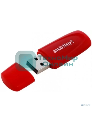 Флешка USB Smartbuy Scout Red (SB008 Gb2SCR), 8Gb, USB 2.0, R/W 15/8, красный