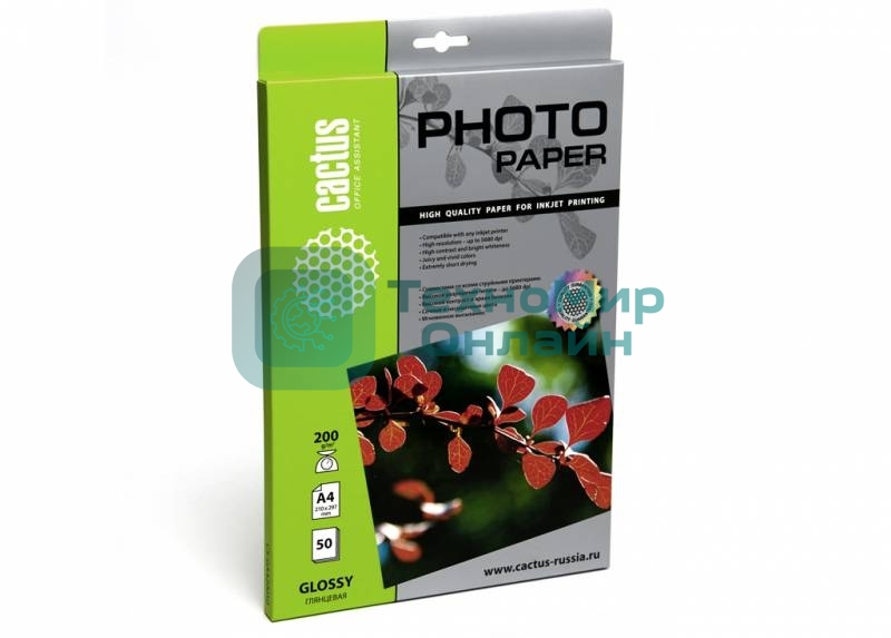 Фотобумага Cactus CS-GA420050 глянцевая А4 200 г/м2 50 листов