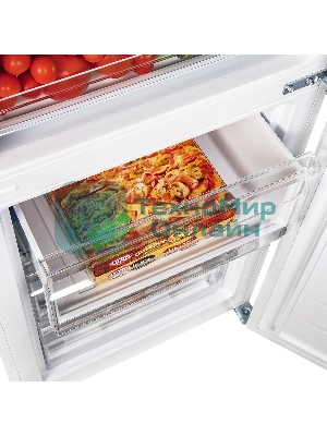 Холодильник Maunfeld MFF185SFW белый двухкамерный 213/104л морозилка снизу