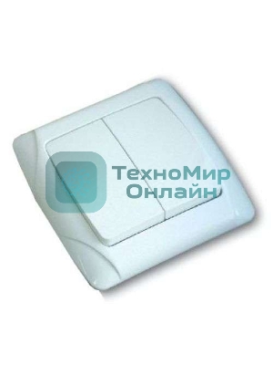 Выключатель 2-кл. СП Маргарита 10А IP20 белый Universal М0023