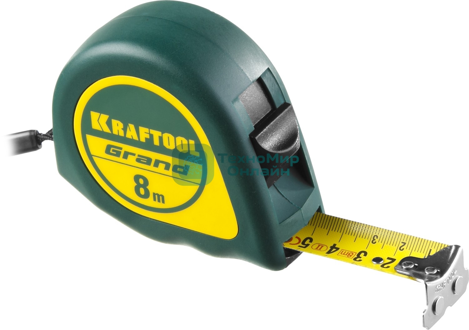 Рулетка KRAFTOOL GRAND 8м/25мм с ударостойким корп.