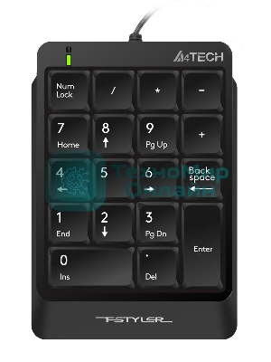Числовой блок проводной A4Tech Fstyler FK13P, USB, черный