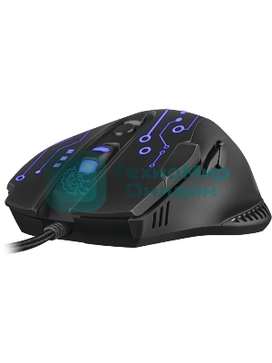 Мышь проводная SVEN RX-G715 черный, 3200 dpi, USB, кнопки - 8