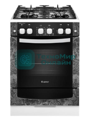 Плита газовая Gefest ПГ 6500-02 0313 черный, конфорок 4 шт, духовка 52 л, 60 см x 85 см x 60 см
