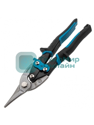 Ножницы по металлу GROSS 78325250мм прямой резсталь-CrMo двухкомп.рукоятки