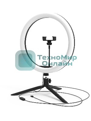 Светильник кольцевой Gauss 15W 800lm 3000-6500K 5V USB IP20 300x23мм черный дим пульт е LED