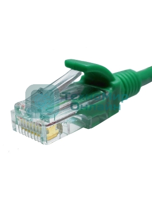 Патч-корд Suprlan 10-0156 UTP RJ-45 вил.-вилка RJ-45 cat.5e 0.5м зеленый LSZH 24AWG