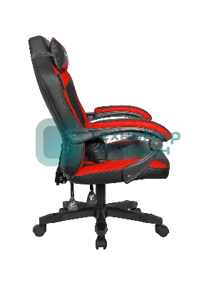 Кресло Defender Master черный, экокожа, 140 кг, механизм качания