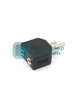 Разетвитель RCA (тюльпан) папа на 2 miniJack мама 1 канал