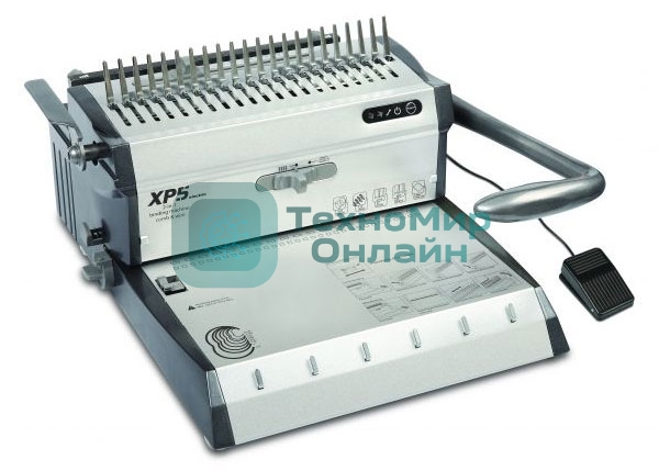 Переплетчик Gladwork XP5 A4/перф.30л.сшив/макс.500л./пластик.+метал.пруж.-51мм)/электр.