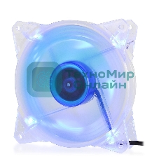 Вентилятор для корпуса Crown CMCF-12025S-1211 прозрачный/синий, 120 мм, 1650 об/мин, 28 дБ, 3 pin