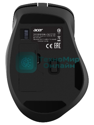 Мышь беспроводная Acer OMR140 черный, 1600 dpi, радиоканал, USB, кнопки - 6