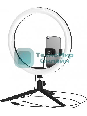 Светильник кольцевой Gauss 15W 800lm 3000-6500K 5V USB IP20 300x23мм черный дим пульт е LED