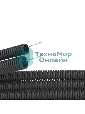 Труба гофрированная ДКС 71732 ПНД d32 мм с протяж. черный (уп. 25 м)
