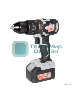 Дрель-шуруповерт ИНТЕРСКОЛ ДАУ-13/18В, 18 В, 2 Ач, 60 Нм, бесщеточный, ударный