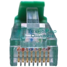Патч-корд Suprlan 10-0156 UTP RJ-45 вил.-вилка RJ-45 cat.5e 0.5м зеленый LSZH 24AWG