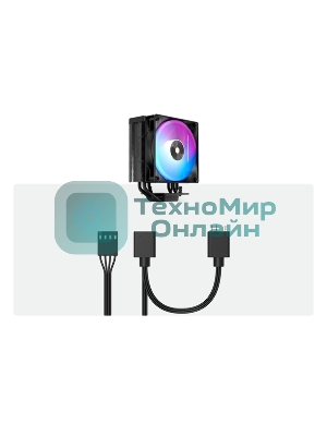 Кулер для процессора Cooler Ocypus Delta A40 BK ARGb Delta-A40-BK1NAWN00X-GL черный 120мм алюминий+медь 2000rpm 29db 4-pin 220W 156мм