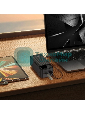 Портативный аккумулятор Cactus CS-PBFSND-40000 40000mAh 65W 3A черный